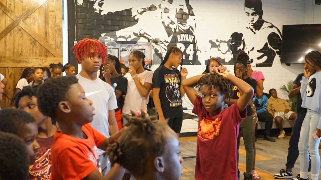 Young people participating in a youth event gathering.